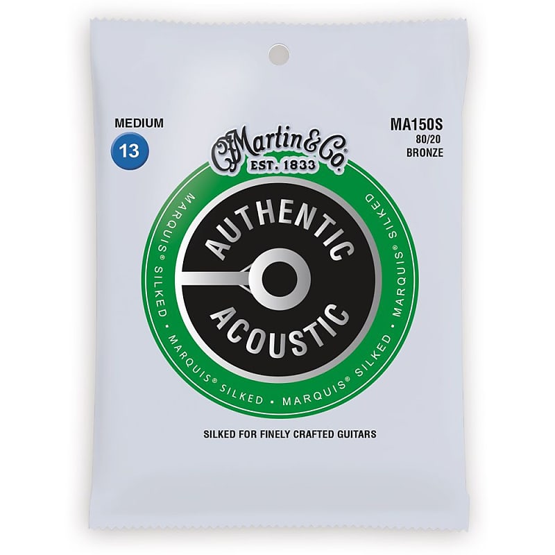 Martin MA150S Authentic Marquis Silked Acoustic Guitar Strings Medium (13-56) image 1
