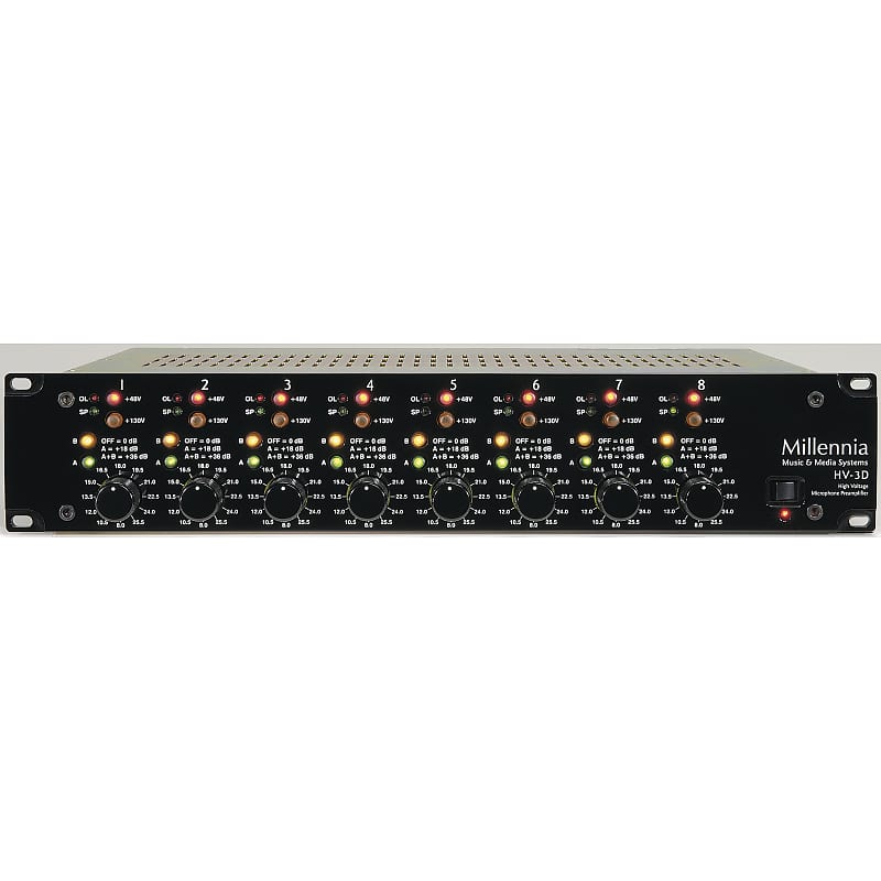 Millennia HV-3D 8-Ch. Mic/Line Preamp  - Studio Preamp  			