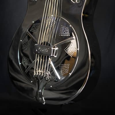 Ozark De Luxe Resonator Guitar 12 Fret Nickel Plate Steel image 3