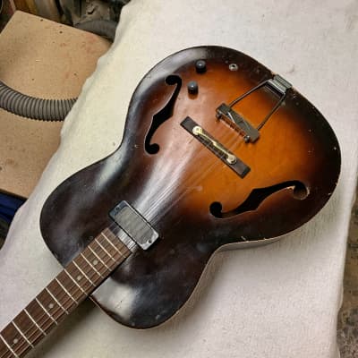 Kay Archtop 1950s Professional Rebuild Handwound Gold Foil Low Action Easy Player Big Boy Body image 6