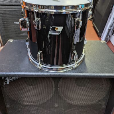 1980s Ludwig Made in USA Black Wrap Rocker 11 x 12" Tom - Looks Really Good - Sounds Great! image 1