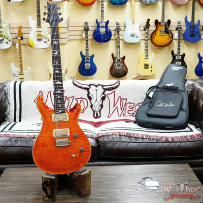 Paul Reed Smith PRS Wild West Guitars Special Run CE 24 Painted Black Neck 57/08 Pickups Orange 7.55 LBS image 4