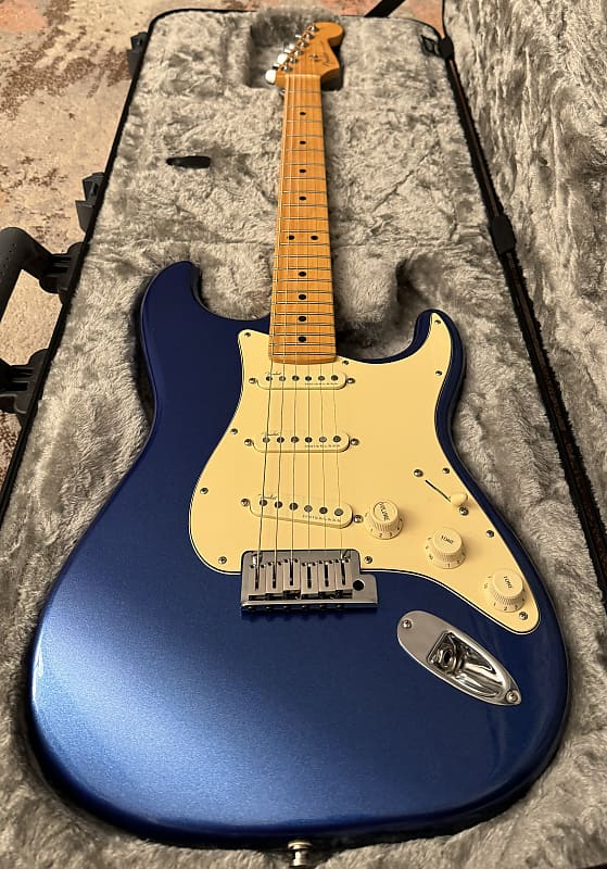 2020 Fender American Ultra Stratocaster with Maple Fretboard Cobra Blue image 1
