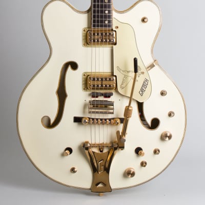 Gretsch  Model 6137 White Falcon Stereo Thinline Hollow Body Electric Guitar (1967), ser. #117912, original grey tolex hard shell case. image 3