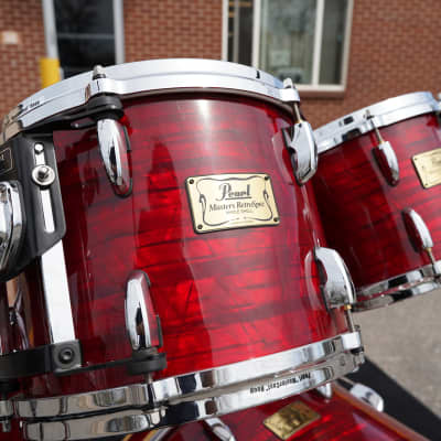 Pearl Masters Retro-Spec Red Onyx Pearl 4pc Maple Shell Pack w/ hdw.+ Holders | 10, 12, 14, 22" image 6