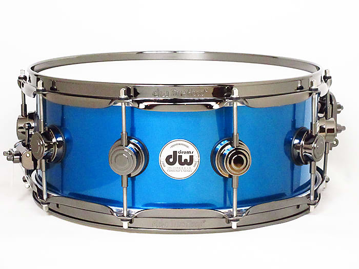 dw Collector's Maple Snare Drum 333VLT Shell Blue Anodized