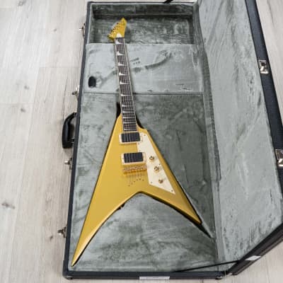 ESP LTD KH-V Kirk Hammett Signature Guitar, Ebony Fretboard, Metallic Gold image 10