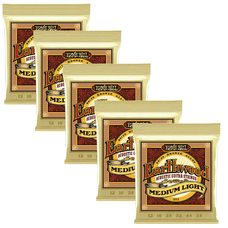 Buy Ernie Ball 3005 Custom Medium Earthwood 80/20 Bronze Acoustic Guitar Strings