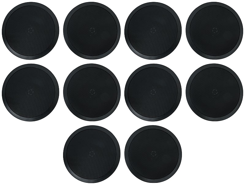 (10) Rockville HC85-16 Black 8&quot; 700 Watt In-Ceiling Home Theater Speakers 16 Ohm  			
