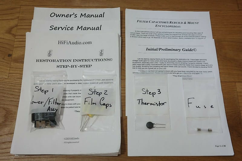 EICO HF-35 restoration kit filter capacitor repair rebuild fix  			