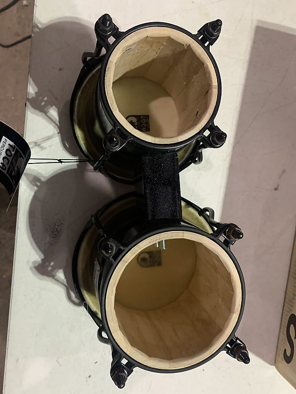 Toca Players series bongo set 6” and 7” tunable Black sparkle | Reverb