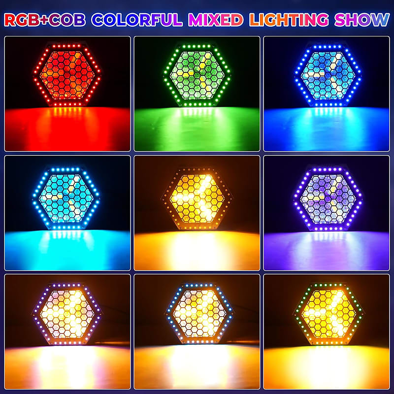 Stage Par Lights 200W Cob & Led Retro Par Lights, Hexagonal Stage