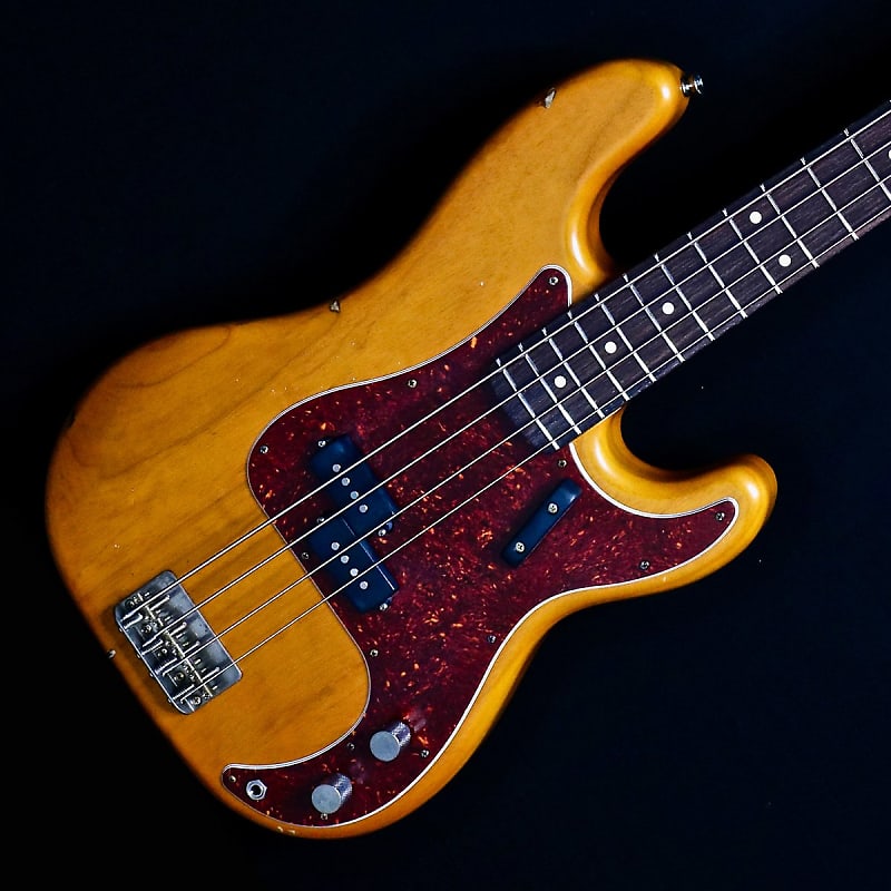 Nash PB-63 Bass Guitar - Trans Amber