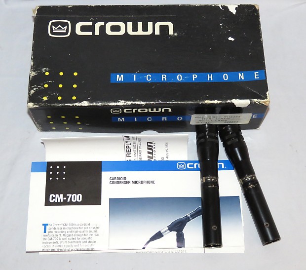 Crown CM700 CM700 Small Diaphragm Condenser Microphones Reverb