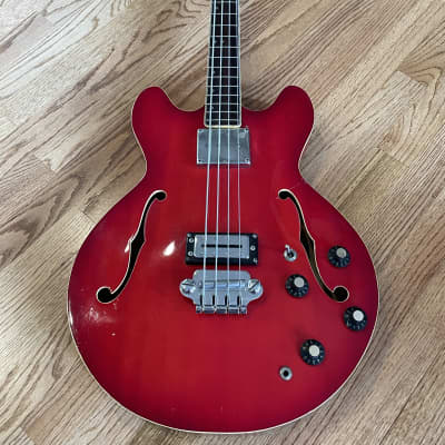 Aria Model 5520 Bass Red Vintage 1970s Hollowbody Japan | Reverb