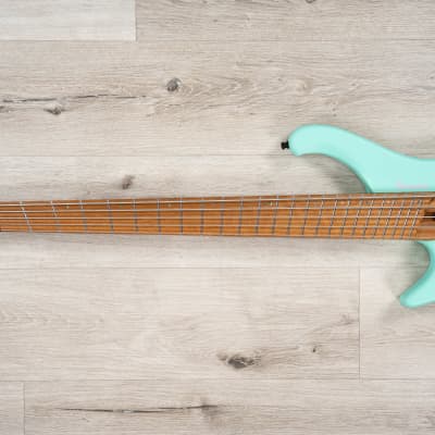 Ibanez EHB1005MSL Left-Handed Headless 5-String Multi-Scale Bass, Sea Foam Green image 6