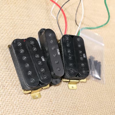 Ibanez INF4 INFS3 INF3 HSH Set Pickups Cosmo Black, Genuine 2012 Ibanez RG370QMSP Same Day Shipping #DS02 image 1