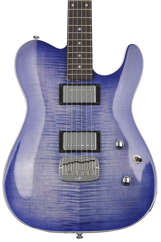G&L Tribute ASAT Deluxe Carved Top Electric Guitar - Bright Blueburst image 1