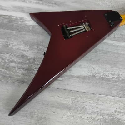 1996 Grover Jackson Japan MF Line Rhoads Flying V (Quilt Red) | Reverb