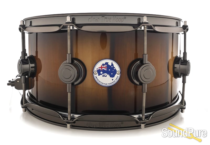 DW 6.5x14 Collectors Exotic Tasmanian Blackwood Snare Drum Used