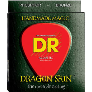DR Dragon Skin Coated Medium Acoustic Strings (12-54)