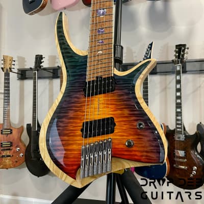 ViK Domineer H7ff "Blood Moon Surf" Multiscale Headless Electric Guitar w/ Case-Blood Moon Surf image 4