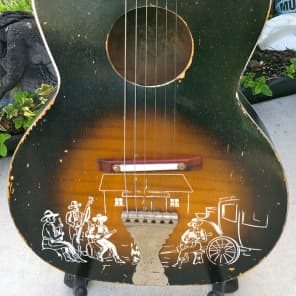 1950's Kay USA Made Old Kraftsman Prairie Rambler "Bunkhouse Orchestra" Cowboy Guitar image 2