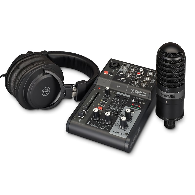 Yamaha AG03 MK2 Live Streaming Pack Black - Mixer with USB