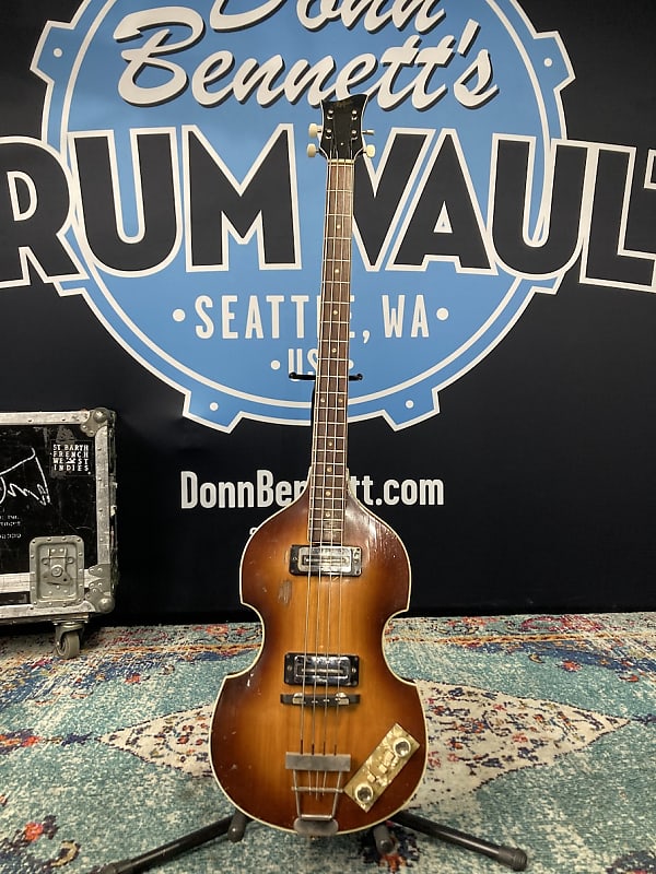 Hofner Tom Hamilton's Aerosmith, Vintage, 500/1 Violin Electric Bass Guitar (#62) 1960s - Sunburst image 1