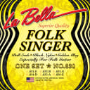 La Bella 830 String Type Folksinger Strings Set, Black Nylon