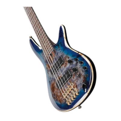Ibanez SR Premium 5-String Electric Bass Guitar (Right-Hand, Cerulean Blue Burst) image 2