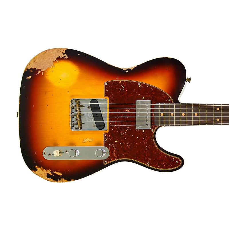 Fender Custom Shop Limited Edition Reverse '60s Tele Custom Heavy Relic 3 Tone Sunburst #R125901 image 1