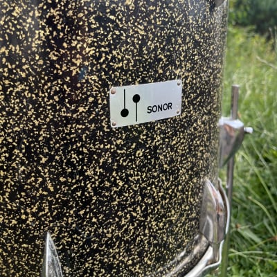 Sonor Teardrop 1960s - 16“ Floor Tom - Black & Gold Sparkle image 2