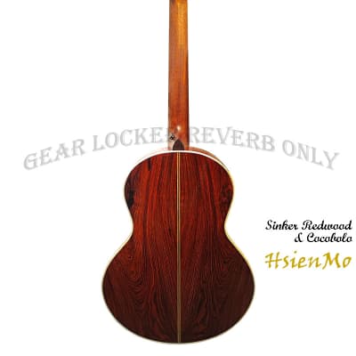 Hsien Mo all solid Sinker Redwood & cocobolo F body Acoustic Guitar (custom made) image 3