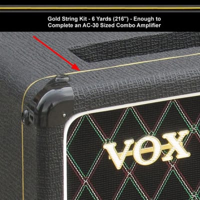 Gold String for Vox Amps  - 6 yards (216 inches) in Length - Enough for AC-30 Sized Amps