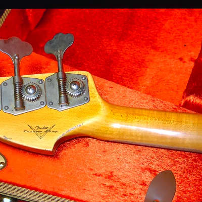 2017 Fender 64 Precision Bass Custom Shop Aged Purple Sparkle L Series image 5
