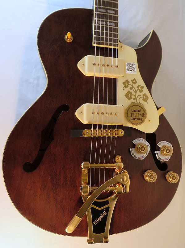 Epiphone Limited Edition ES-295 Premium with Bigsby Walnut Satin Never  Played 2015 New Old Stock