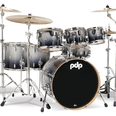 PDP Concept Maple 7pc Shell Pack - Silver to Black Fade image 1