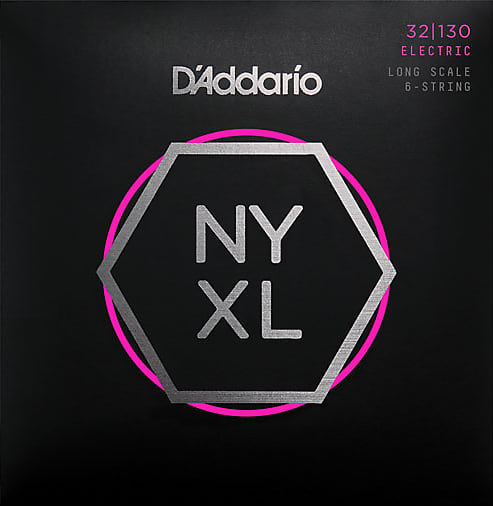 D’Addario NYXL32130 6-String Nickel Wound Regular Light Bass Strings 32-130 image 1