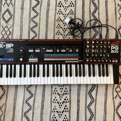 Roland JX-3P 61-Key Programmable Preset Polyphonic Synthesizer with PG-200 Programmer 1983 - 1985 - Black