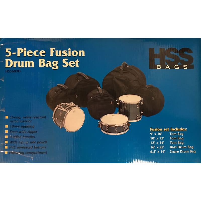 HSS BAGS 609D 5Piece Fusion Drum Bag Set Reverb Australia