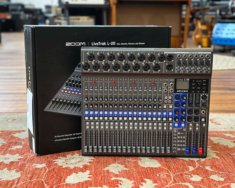 Zoom LiveTrak L-20 Digital Mixer Recorder Reverb Australia
