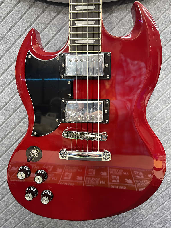 Harley Benton DC-580 CH LH Left Handed Vintage Cherry The Better Benton! Includes Our In USA Fret Dress image 1