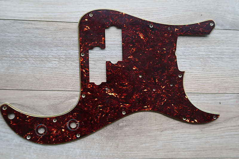 60's 70's Fender Precision Pickguard Celluloid Tortoise USA Reverb
