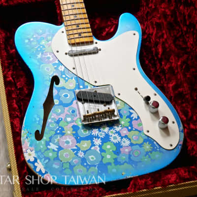2018 Fender Custom Shop NAMM Limited Edition 50's Thinline Telecaster Relic-Blue Flower. image 4