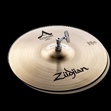 Zildjian 14" A Custom Hi-Hat Cymbals (Pair) - MINT! image 1