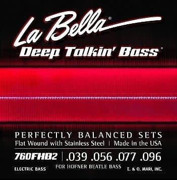 LaBella 760FHB2 Beatle Bass Flat Wound Strings, 39-96 image 1