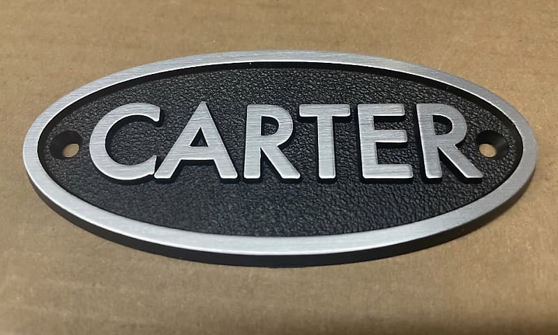 Carter Pedal Steel Guitar Nameplate Logo NOS Plastic image 1