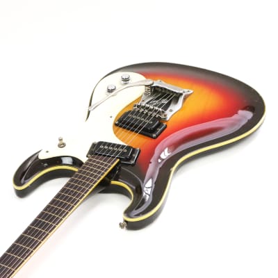 1963 Mosrite The Ventures Model MK I Vintage Electric Solidbody Guitar – RARE 100% Original Early ’63 Side Jack Set Neck Type 1 Vibramute w/ Binding & Orig. Hard Case (0148) image 8
