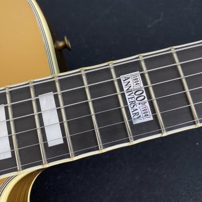 Video! Unreleased 1993 Gibson R+D Chet Atkins Country Gentleman 100th Anniversary 1994 - All Gold w/ Diamond Headstock + Block Inlays image 4